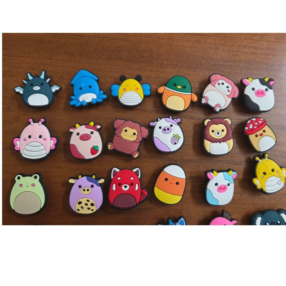 33pc‎ Squishmallows Inspired Shoe Charms for Clogs Kids Animal PVC Pins Set